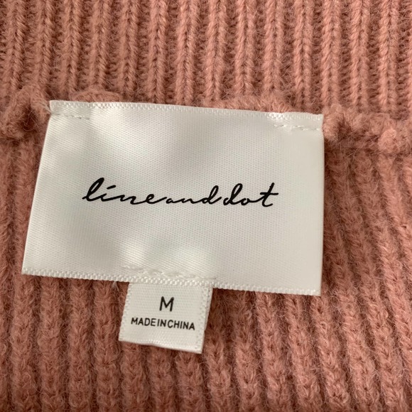 Line and Dot Women Sweater Dress Midi Barbiecore - Picture 8 of 14